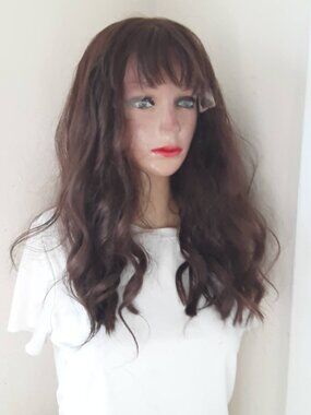 brown lace front wig wavy